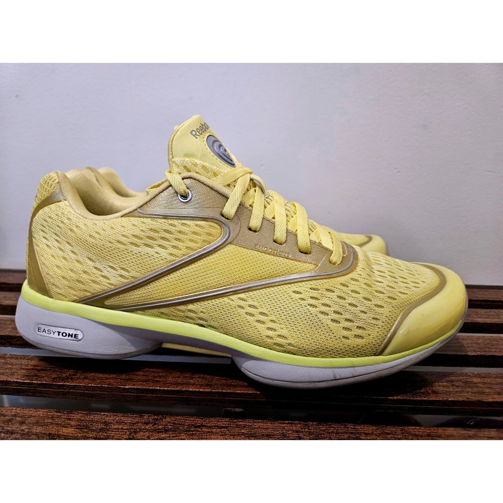 Reebok EasyTone SmoothFit Womens Bright Yellow Gold Walking Shoes V57195 Size 8